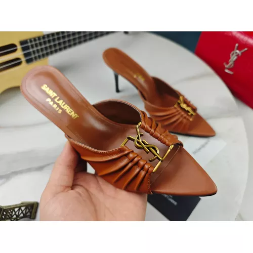 Replica Yves Saint Laurent YSL Slippers For Women #1341381 $98.00 USD for Wholesale