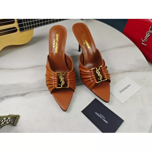Replica Yves Saint Laurent YSL Slippers For Women #1341381 $98.00 USD for Wholesale