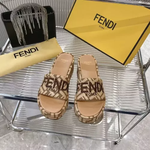 Replica Fendi Slippers For Women #1341586 $85.00 USD for Wholesale