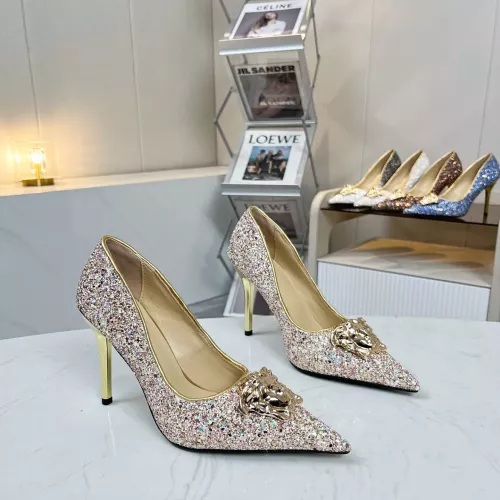 Cheap Versace High-Heeled Shoes For Women #1341723, $$82.00 USD On Versace High-Heeled Shoes