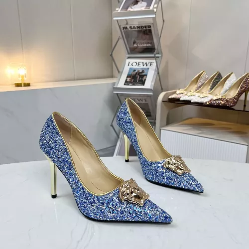 Cheap Versace High-Heeled Shoes For Women #1341725, $$82.00 USD On Versace High-Heeled Shoes