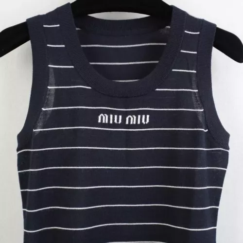 Replica MIU MIU Dresses Sleeveless For Women #1342273 $98.00 USD for Wholesale