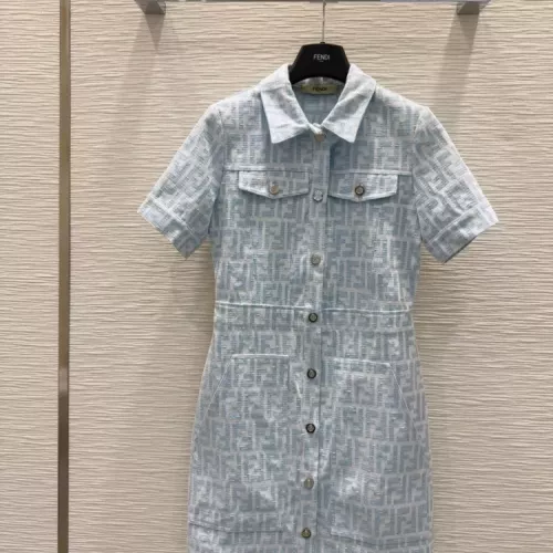 Cheap Fendi Dresses Short Sleeved For Women #1342293, $$132.00 USD On Fendi Dresses