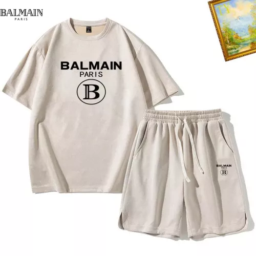 Cheap Balmain Tracksuits Short Sleeved For Men #1342440, $$48.00 USD On Balmain Tracksuits