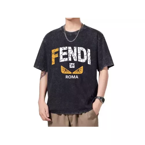 Cheap Fendi T-Shirts Short Sleeved For Men #1342673, $$45.00 USD On Fendi T-Shirts