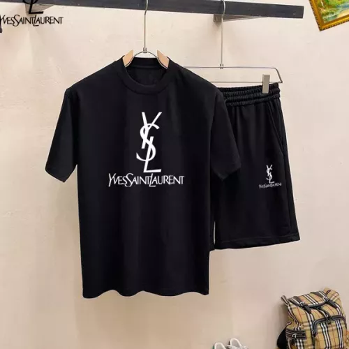 Cheap Yves Saint Laurent YSL Tracksuits Short Sleeved For Men #1343122, $$48.00 USD On Yves Saint Laurent YSL Tracksuits