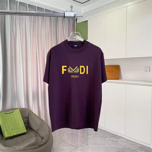 Cheap Fendi T-Shirts Short Sleeved For Unisex #1343281, $$42.00 USD On Fendi T-Shirts