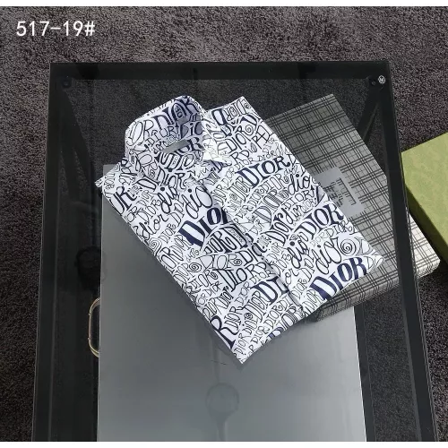Replica Christian Dior Shirts Long Sleeved For Men #1343584 $52.00 USD for Wholesale