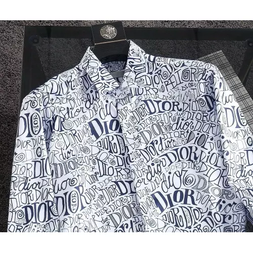 Replica Christian Dior Shirts Long Sleeved For Men #1343584 $52.00 USD for Wholesale