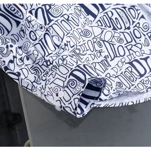 Replica Christian Dior Shirts Long Sleeved For Men #1343584 $52.00 USD for Wholesale