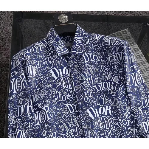 Replica Christian Dior Shirts Long Sleeved For Men #1343585 $52.00 USD for Wholesale