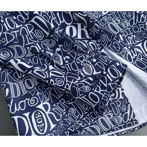 Replica Christian Dior Shirts Long Sleeved For Men #1343585 $52.00 USD for Wholesale