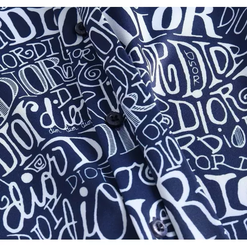 Replica Christian Dior Shirts Long Sleeved For Men #1343585 $52.00 USD for Wholesale