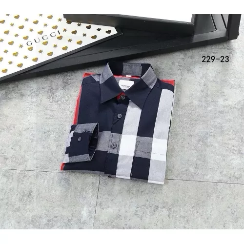 Replica Burberry Shirts Long Sleeved For Men #1343596 $52.00 USD for Wholesale