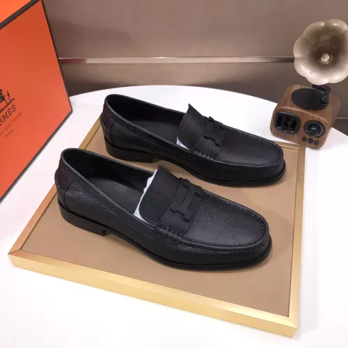 Replica Hermes Leather Shoes For Men #1347406 $100.00 USD for Wholesale