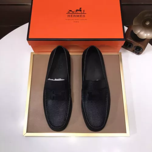 Replica Hermes Leather Shoes For Men #1347406 $100.00 USD for Wholesale