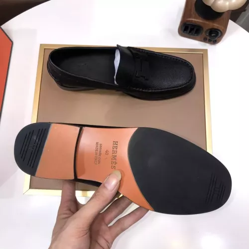 Replica Hermes Leather Shoes For Men #1347406 $100.00 USD for Wholesale