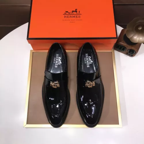 Replica Hermes Leather Shoes For Men #1347413 $92.00 USD for Wholesale