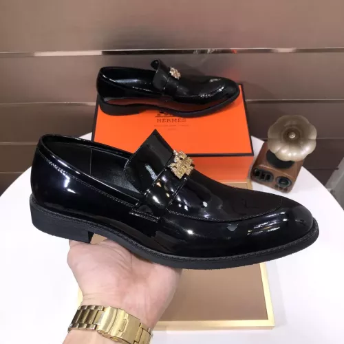Replica Hermes Leather Shoes For Men #1347413 $92.00 USD for Wholesale