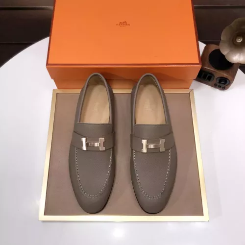 Replica Hermes Leather Shoes For Men #1347443 $100.00 USD for Wholesale