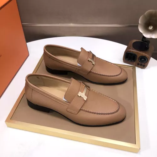 Replica Hermes Leather Shoes For Men #1347444 $100.00 USD for Wholesale