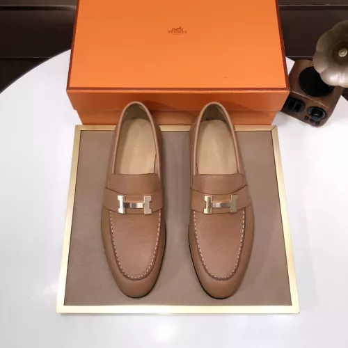 Replica Hermes Leather Shoes For Men #1347444 $100.00 USD for Wholesale