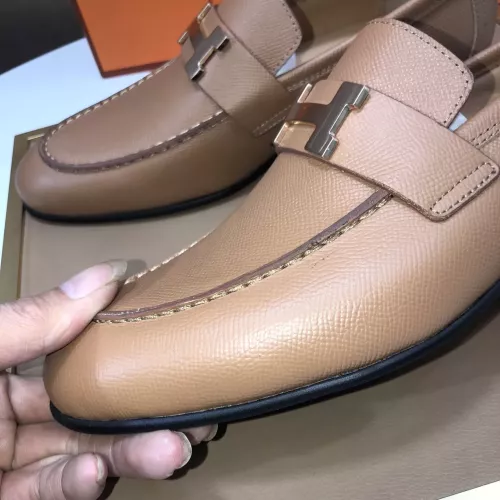 Replica Hermes Leather Shoes For Men #1347444 $100.00 USD for Wholesale