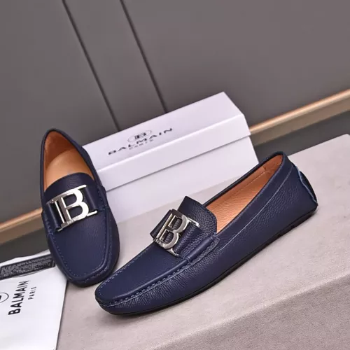 Replica Balmain Leather Shoes For Men #1347515 $80.00 USD for Wholesale