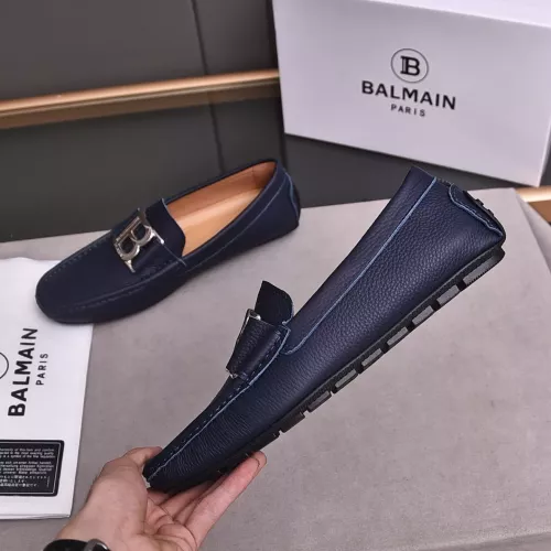 Replica Balmain Leather Shoes For Men #1347515 $80.00 USD for Wholesale