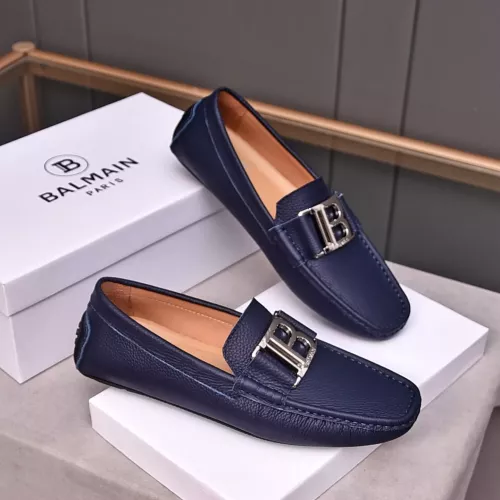 Replica Balmain Leather Shoes For Men #1347515 $80.00 USD for Wholesale