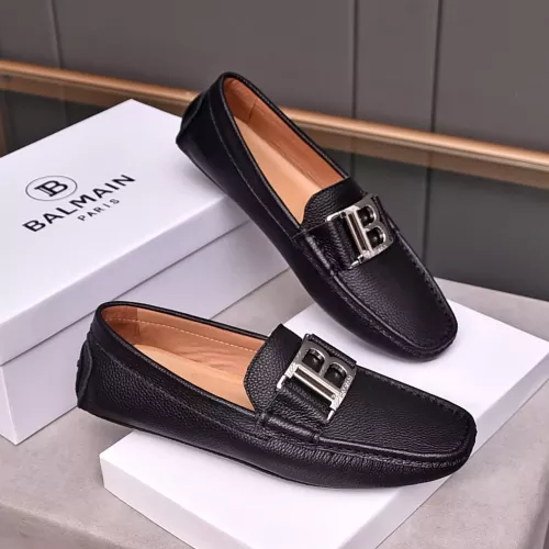 Replica Balmain Leather Shoes For Men #1347516 $80.00 USD for Wholesale