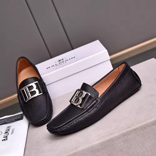 Replica Balmain Leather Shoes For Men #1347516 $80.00 USD for Wholesale