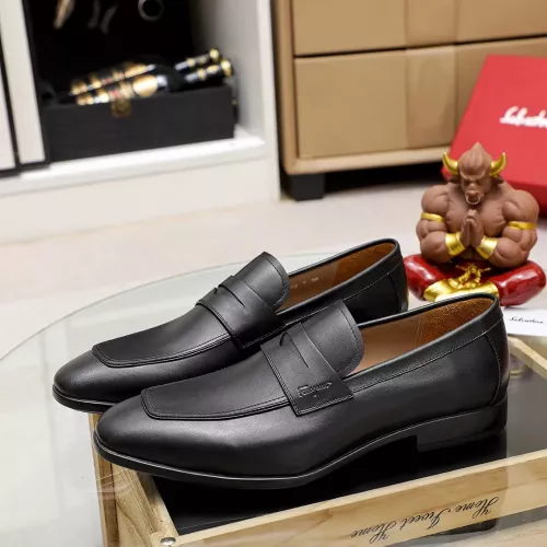 Replica Salvatore Ferragamo Leather Shoes For Men #1347525 $108.00 USD for Wholesale