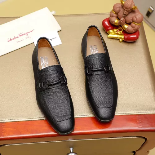 Replica Salvatore Ferragamo Leather Shoes For Men #1347532 $108.00 USD for Wholesale