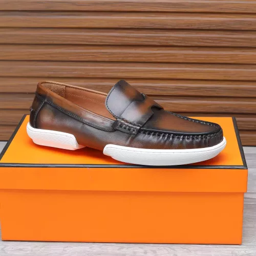 Replica Hermes Leather Shoes For Men #1347875 $96.00 USD for Wholesale