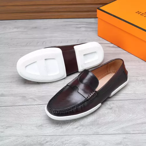 Replica Hermes Leather Shoes For Men #1347877 $96.00 USD for Wholesale