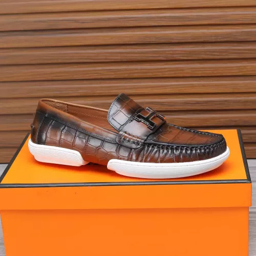 Replica Hermes Leather Shoes For Men #1347884 $96.00 USD for Wholesale