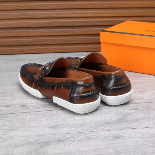 Replica Hermes Leather Shoes For Men #1347884 $96.00 USD for Wholesale