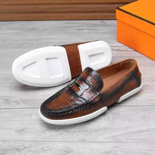 Replica Hermes Leather Shoes For Men #1347884 $96.00 USD for Wholesale