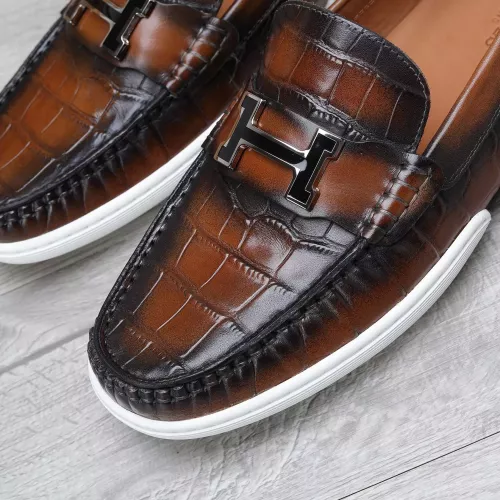 Replica Hermes Leather Shoes For Men #1347884 $96.00 USD for Wholesale