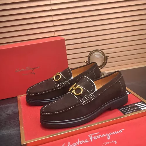 Cheap Salvatore Ferragamo Leather Shoes For Men #1347968, $$85.00 USD On Salvatore Ferragamo Leather Shoes