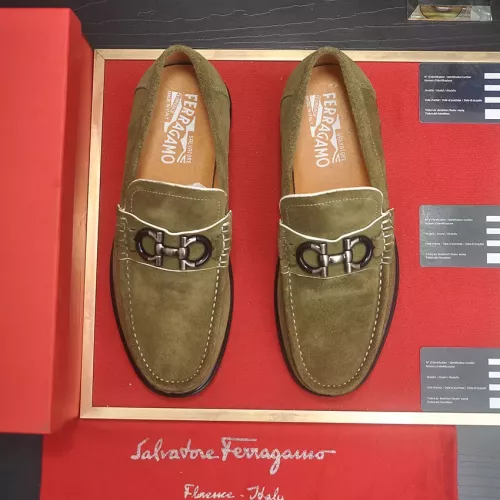 Replica Salvatore Ferragamo Leather Shoes For Men #1347970 $85.00 USD for Wholesale