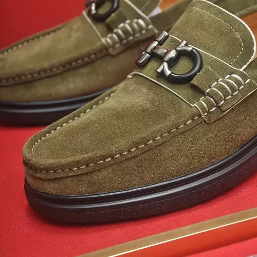 Replica Salvatore Ferragamo Leather Shoes For Men #1347970 $85.00 USD for Wholesale