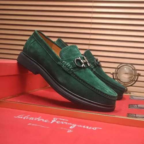 Replica Salvatore Ferragamo Leather Shoes For Men #1347971 $85.00 USD for Wholesale