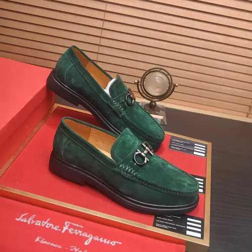 Replica Salvatore Ferragamo Leather Shoes For Men #1347971 $85.00 USD for Wholesale