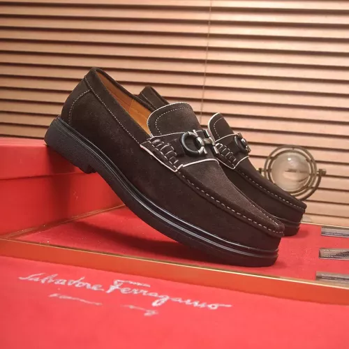 Replica Salvatore Ferragamo Leather Shoes For Men #1347972 $85.00 USD for Wholesale