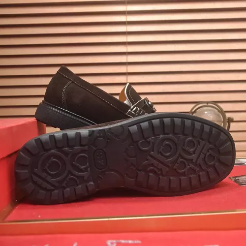 Replica Salvatore Ferragamo Leather Shoes For Men #1347972 $85.00 USD for Wholesale