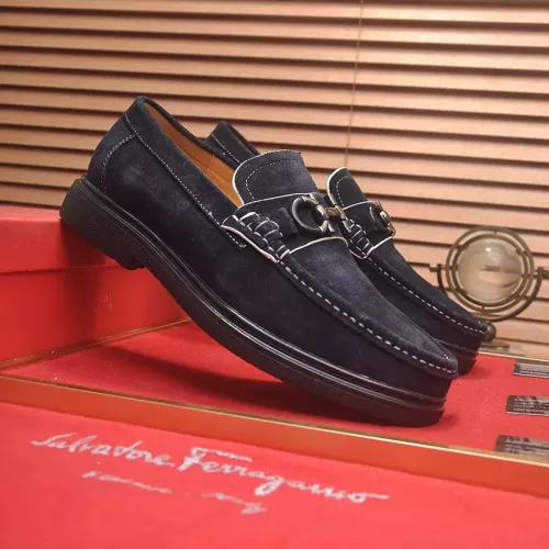Replica Salvatore Ferragamo Leather Shoes For Men #1347973 $85.00 USD for Wholesale