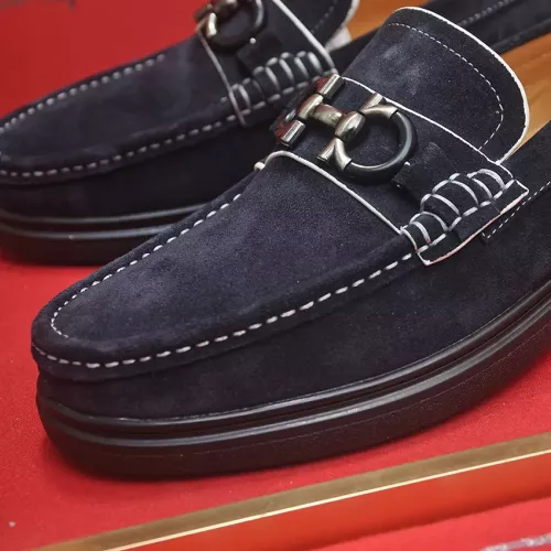 Replica Salvatore Ferragamo Leather Shoes For Men #1347973 $85.00 USD for Wholesale
