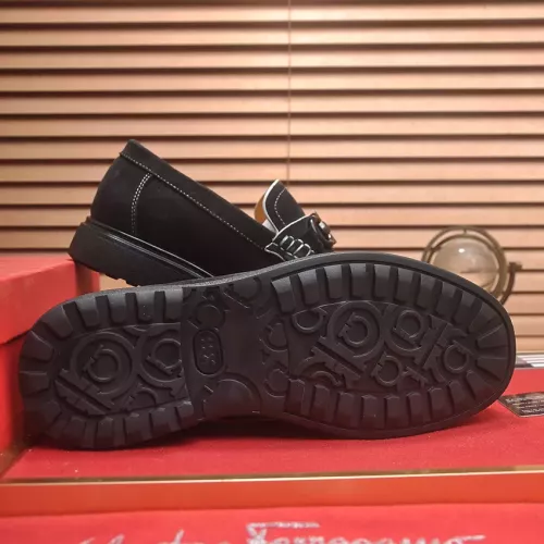 Replica Salvatore Ferragamo Leather Shoes For Men #1347974 $85.00 USD for Wholesale
